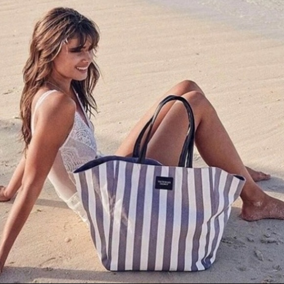Victoria's Secret Handbags - Victoria's Secret Weekender Striped Tote